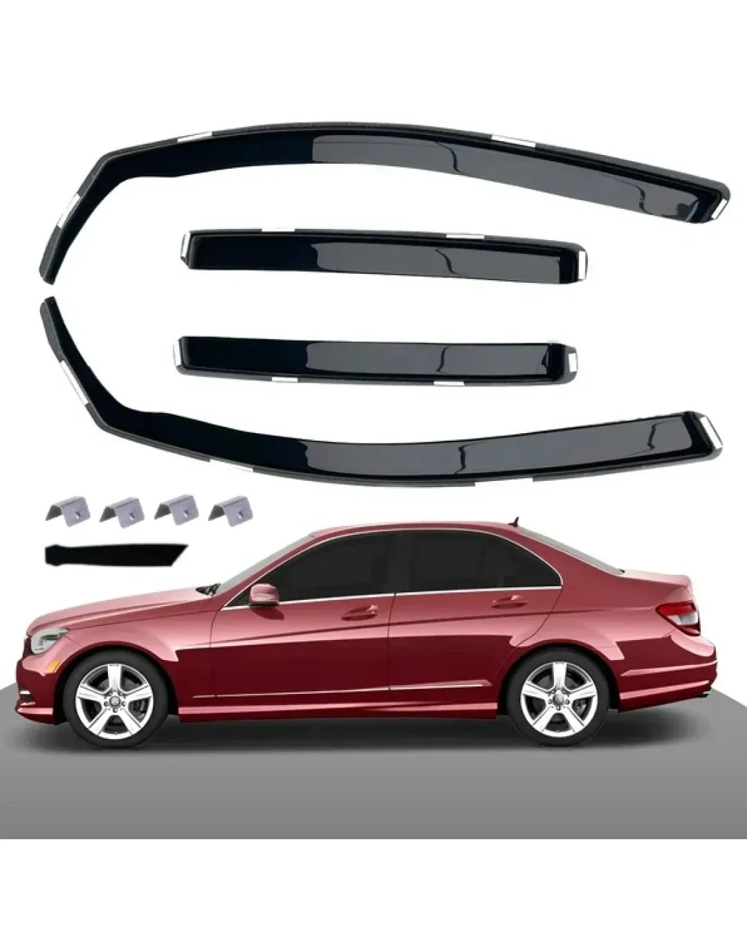 Комплект от 4бр. ветробрани за Mercedes C Class W204 2008-2014