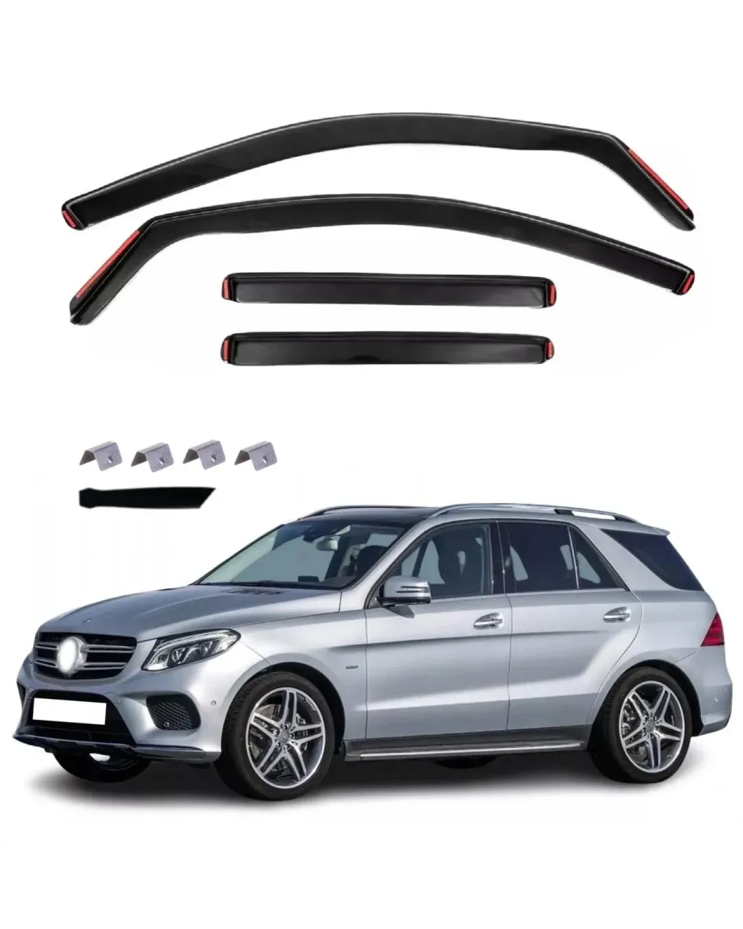 Комплект от 4бр. ветробрани за Mercedes M-Class / GLE (W166) 2011-2018