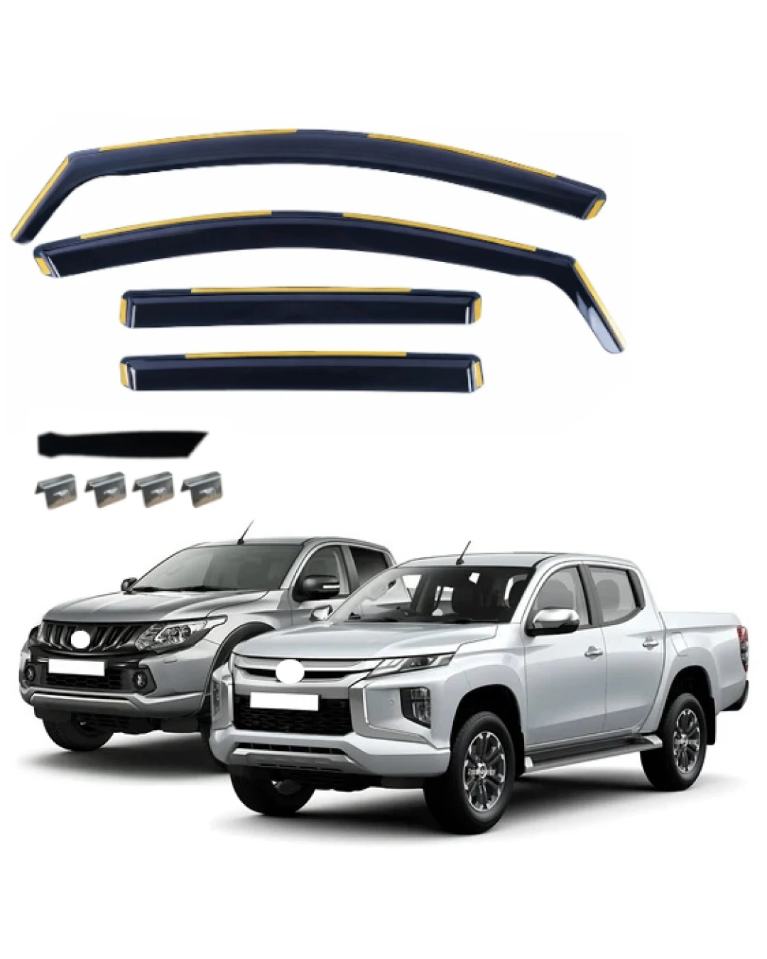 Комплект от 4бр. ветробрани за MITSUBISHI L200 V 4DOORS / Triton V 2015 - 2023 г.