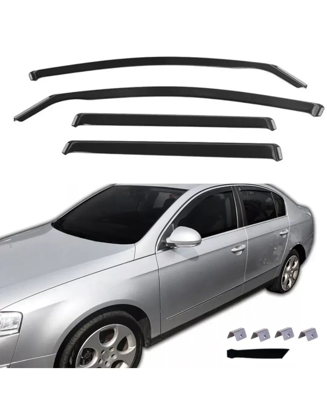 Комплект от 4бр. ветробрани за PASSAT B6/B7 4D Седан