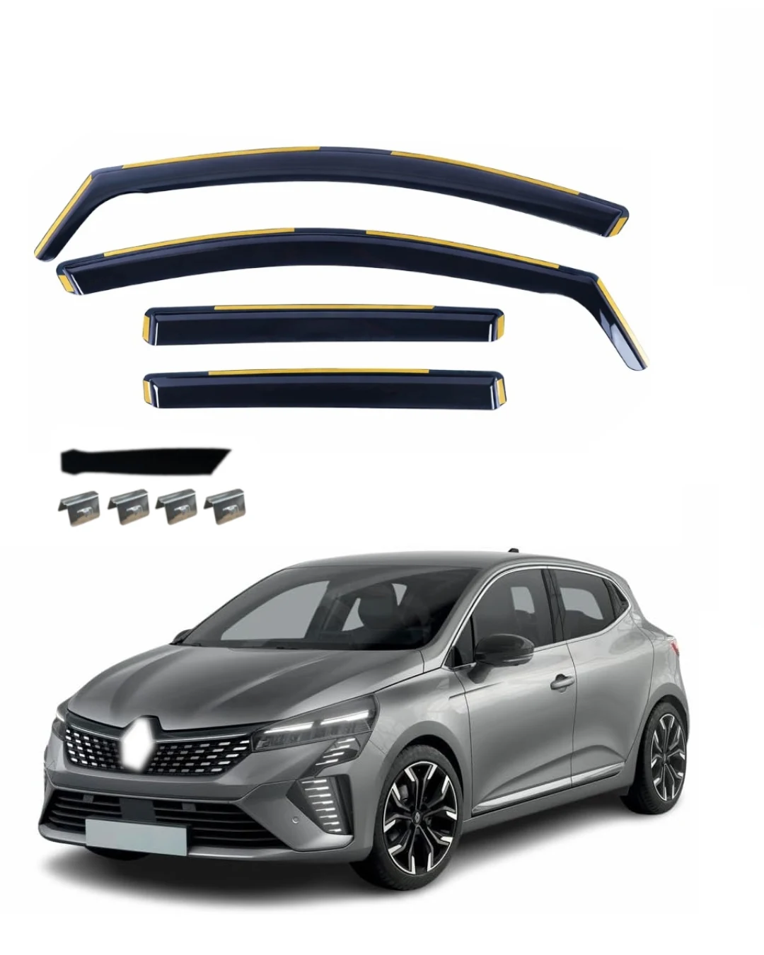 Комплект от 4бр. ветробрани за Renault Clio V Phase II (Facelift) 2023 - 2025 г.
