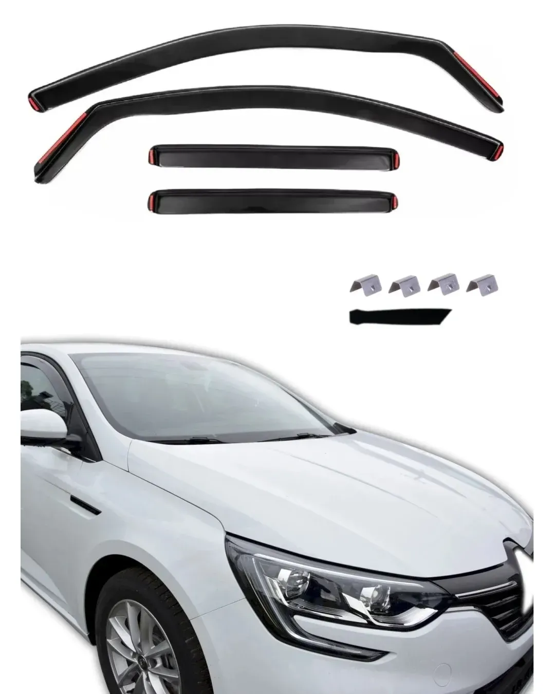 Комплект от 4бр. ветробрани за Renault Megane 4 (Liftback) - 2016-2024