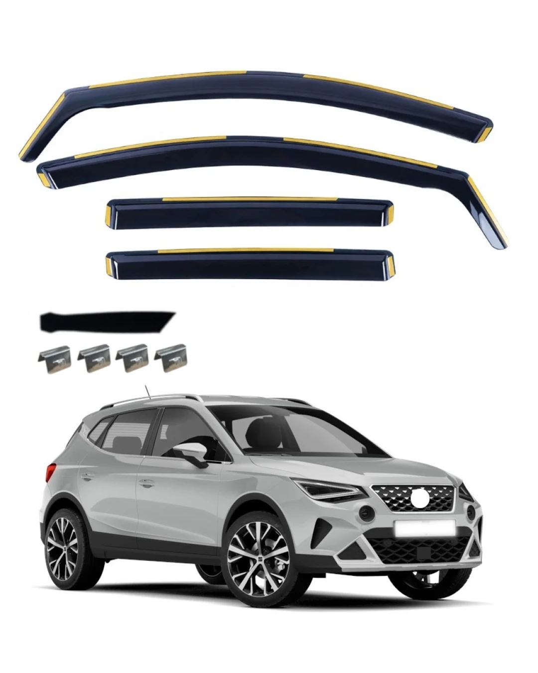 Комплект от 4бр. ветробрани за Seat Arona Facelift 2021 г. +