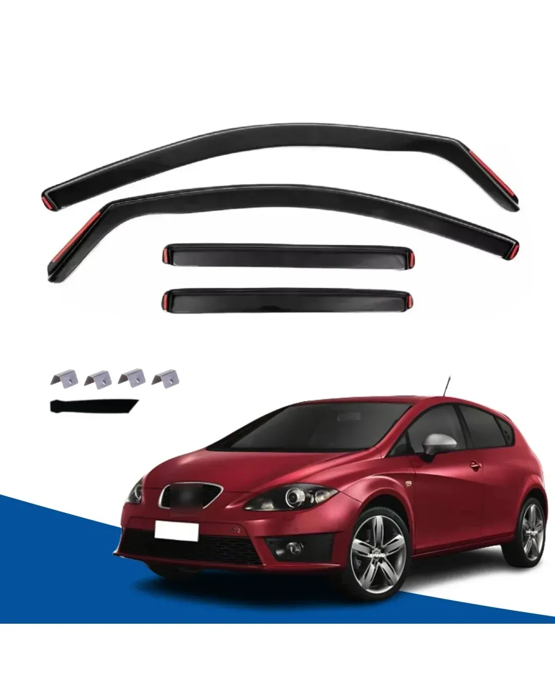 Комплект от 4бр. ветробрани за Seat Leon (1P MK2) - 2005-2012