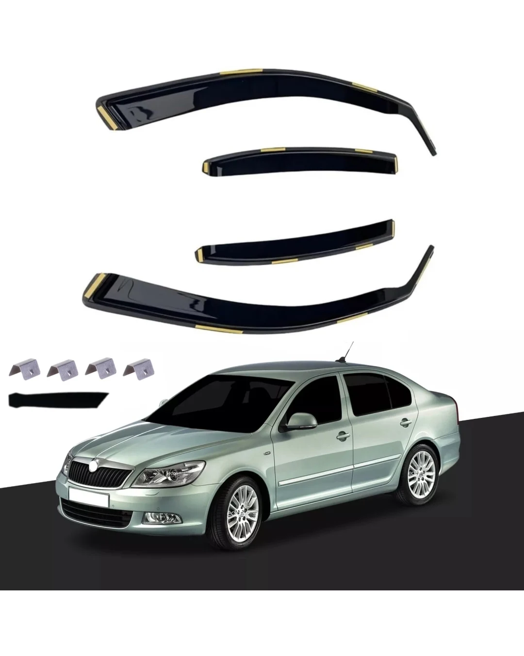 Комплект от 4бр. ветробрани за SKODA OCTAVIA SEDAN 2004 - 2013 MK2
