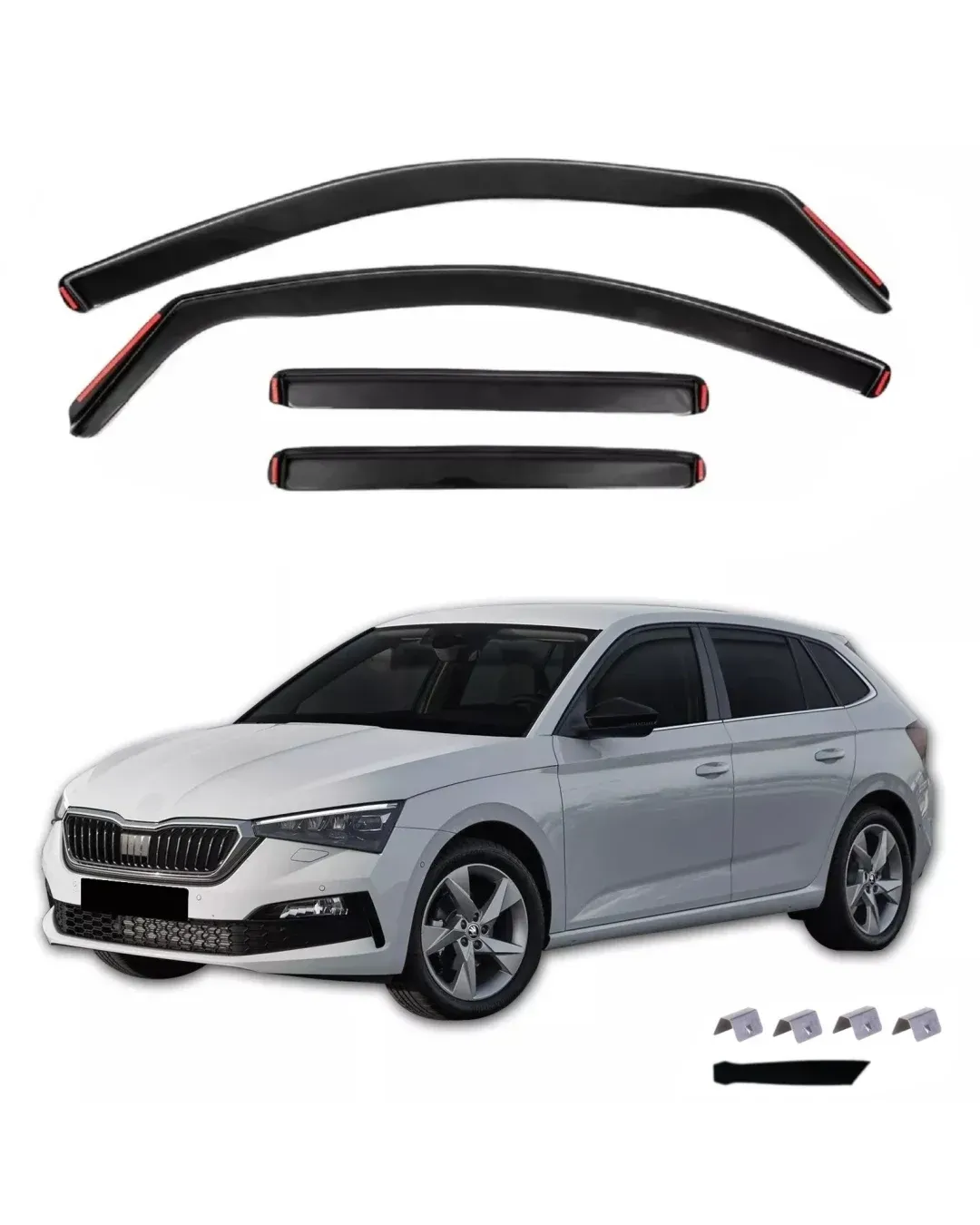 Комплект от 4бр. ветробрани за SKODA SCALA - 2019+