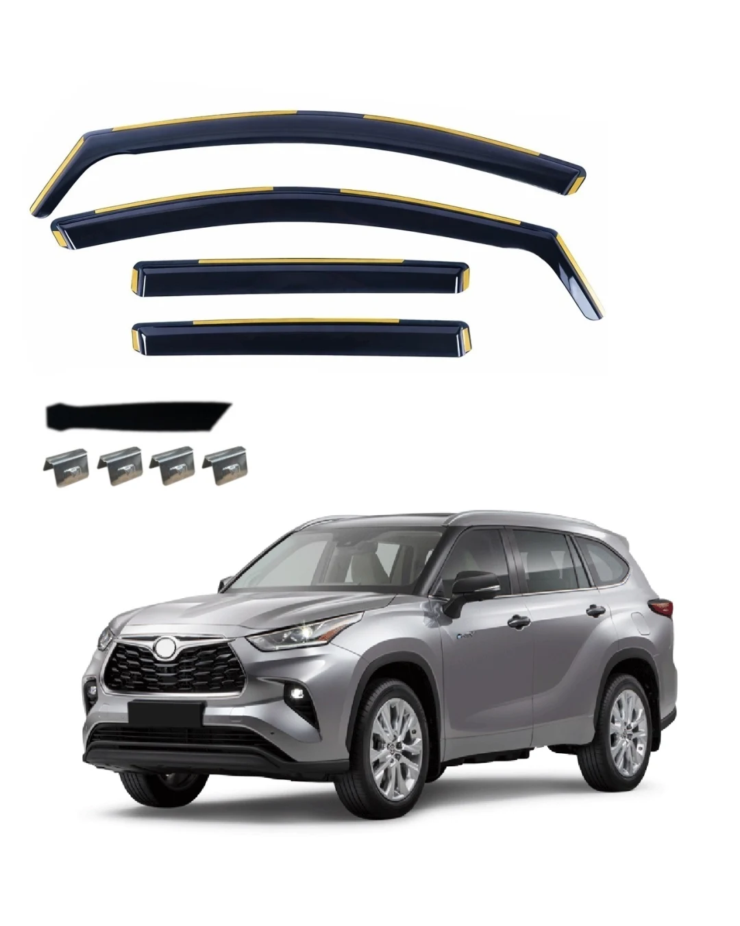 Комплект от 4бр. ветробрани за TOYOTA HIGHLANDER IV 5D 2020 г.+