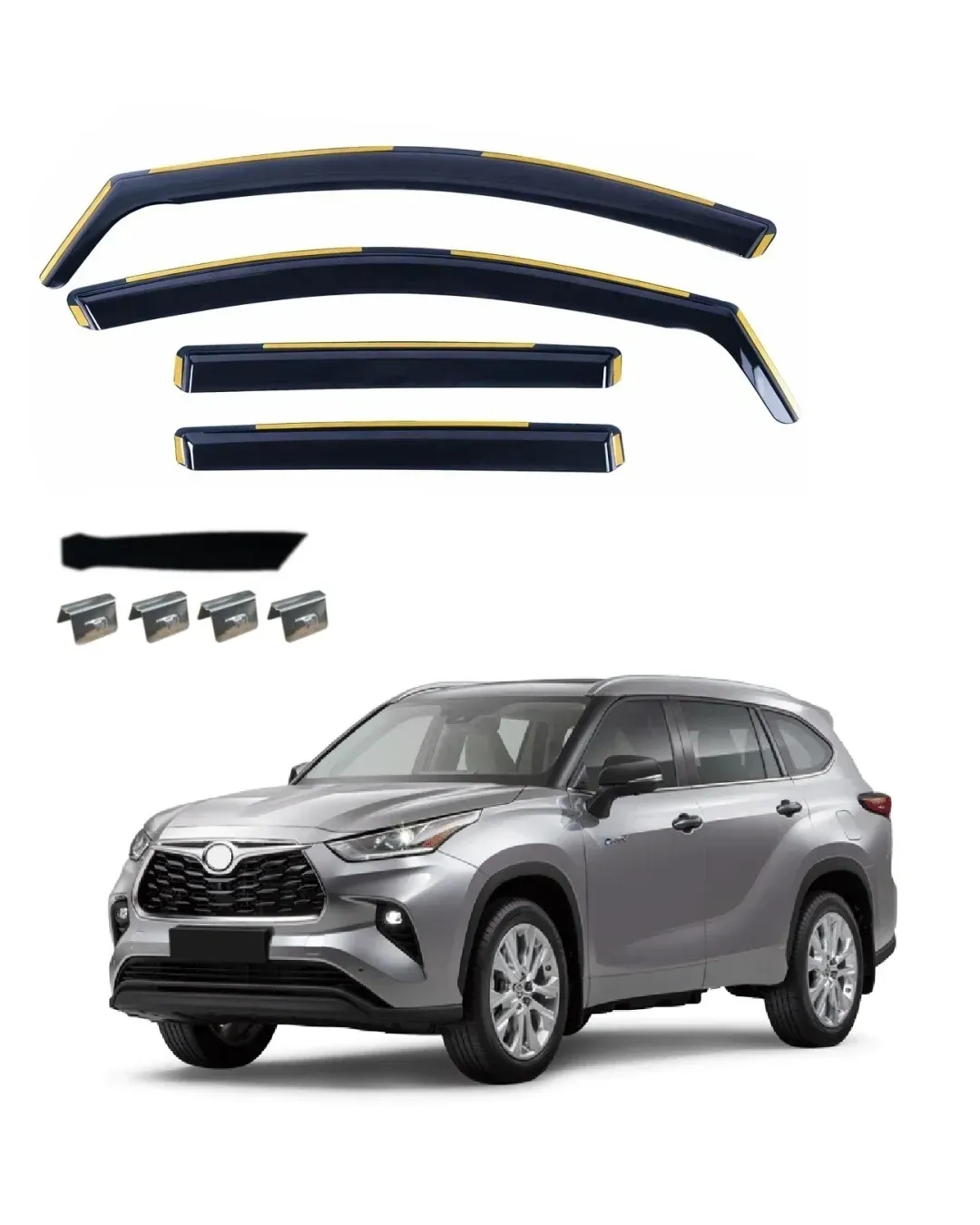 Комплект от 4бр. ветробрани за TOYOTA HIGHLANDER IV 5D 2020 г.+