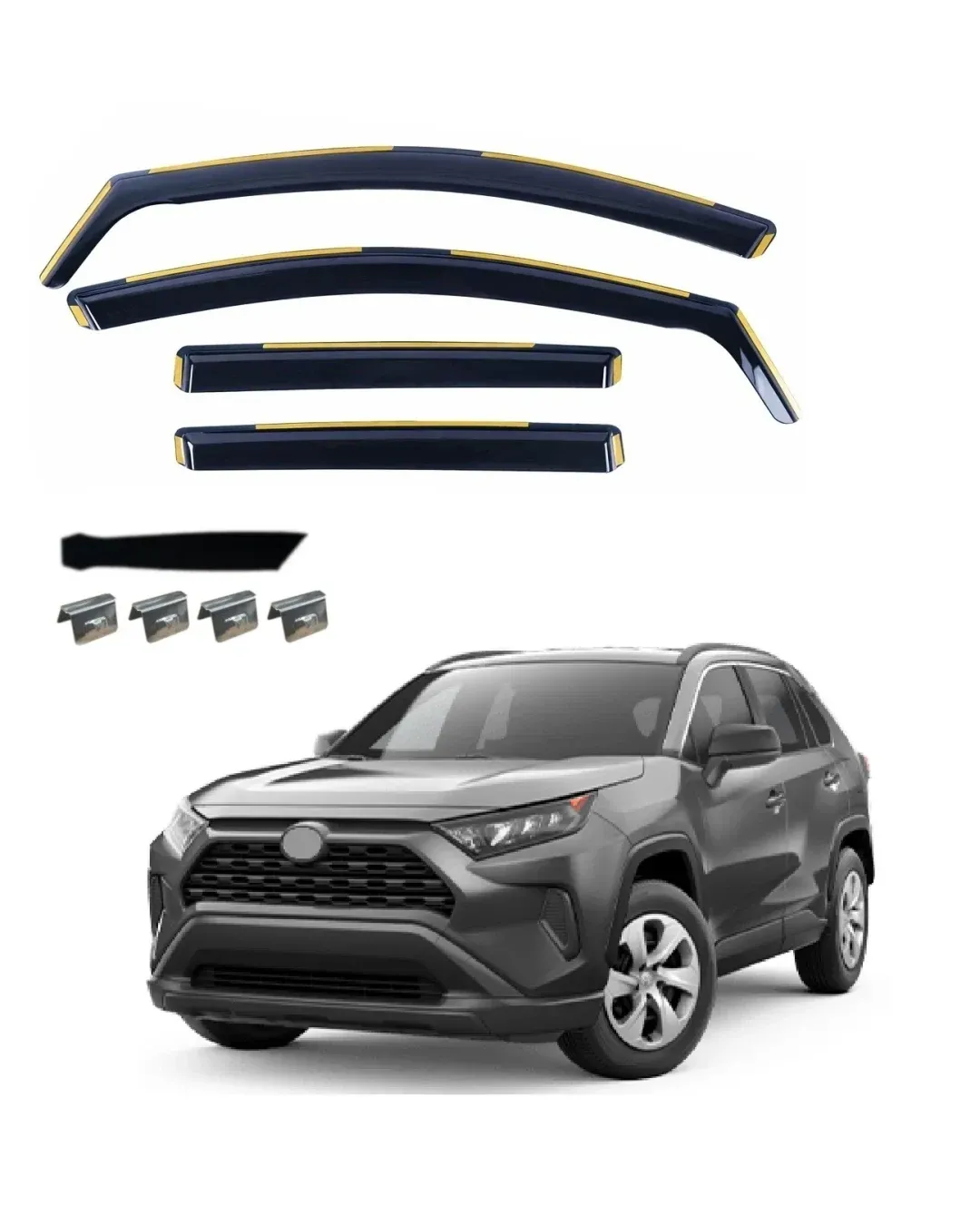 Комплект от 4бр. ветробрани за TOYOTA RAV4 V 2019 г. +