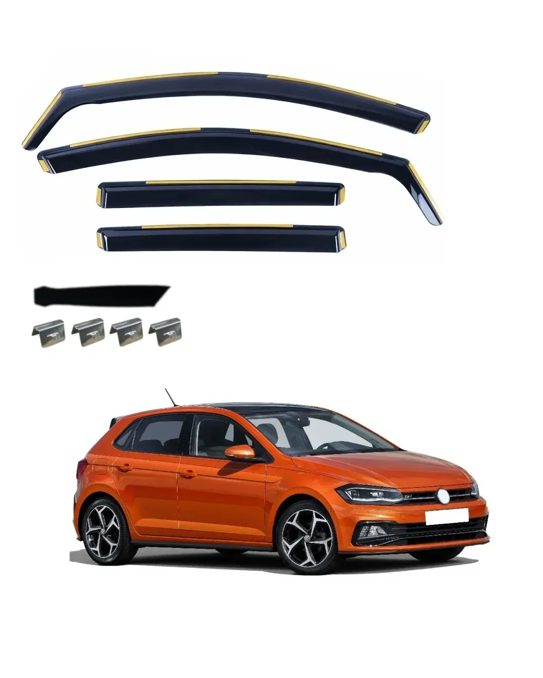 Комплект от 4бр. ветробрани за VW POLO VI HATCHBACK 2017 г. +