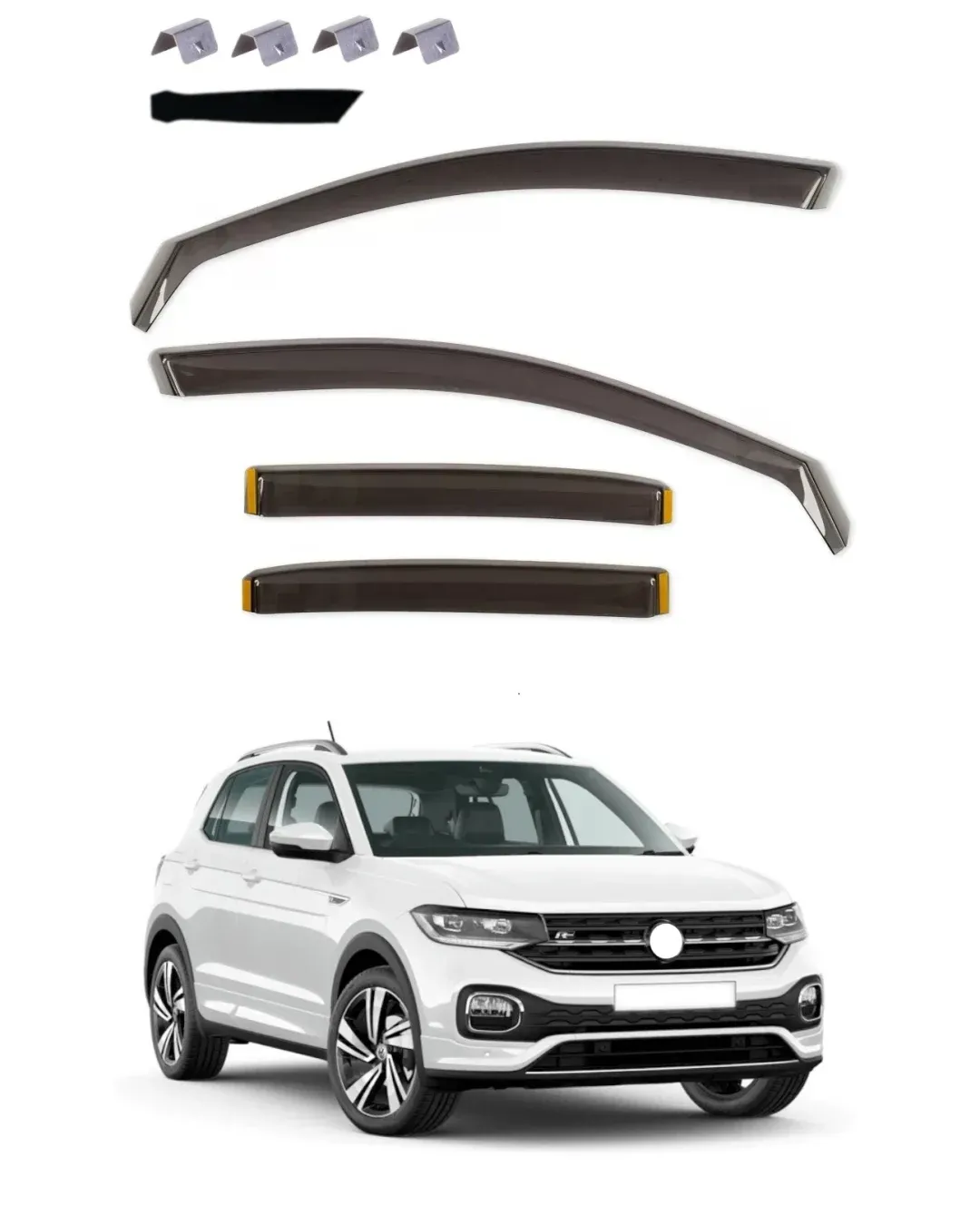 Комплект от 4бр. ветробрани за VW T-CROSS 5D 2019+