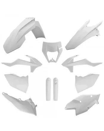 Комплект пластмаси POLISPORT Full Kit KTM EXC/EXC-F/XC-W/XC-FW(17-19) White