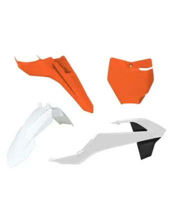 Комплект пластмаси RACETECH Plastic Kit 4 pcs KTM SX 65 16-24 (White/Orange)