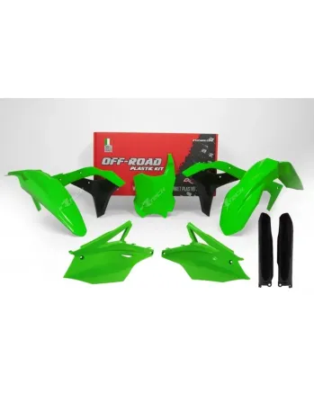 Комплект пластмаси RACETECH Plastic Kit Neon Green/Black Kawasaki KX250F 17-20