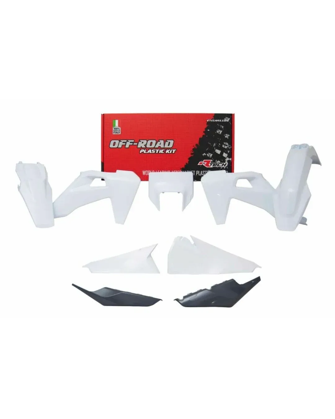 Комплект пластмаси RACETECH Plastic Kit White/Anthracite Grey Husqvarna TE/FE 2020