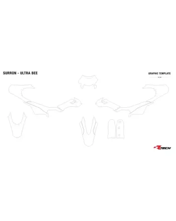 Комплект пластмаси RACETECH SURRON ULTRA BEE ENDURO Black