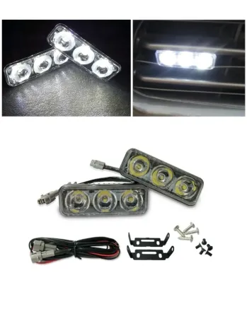 Комплект Предни Мощни 3 Led Лед Диодни Дневни Светлини 12V 3W НОВИ