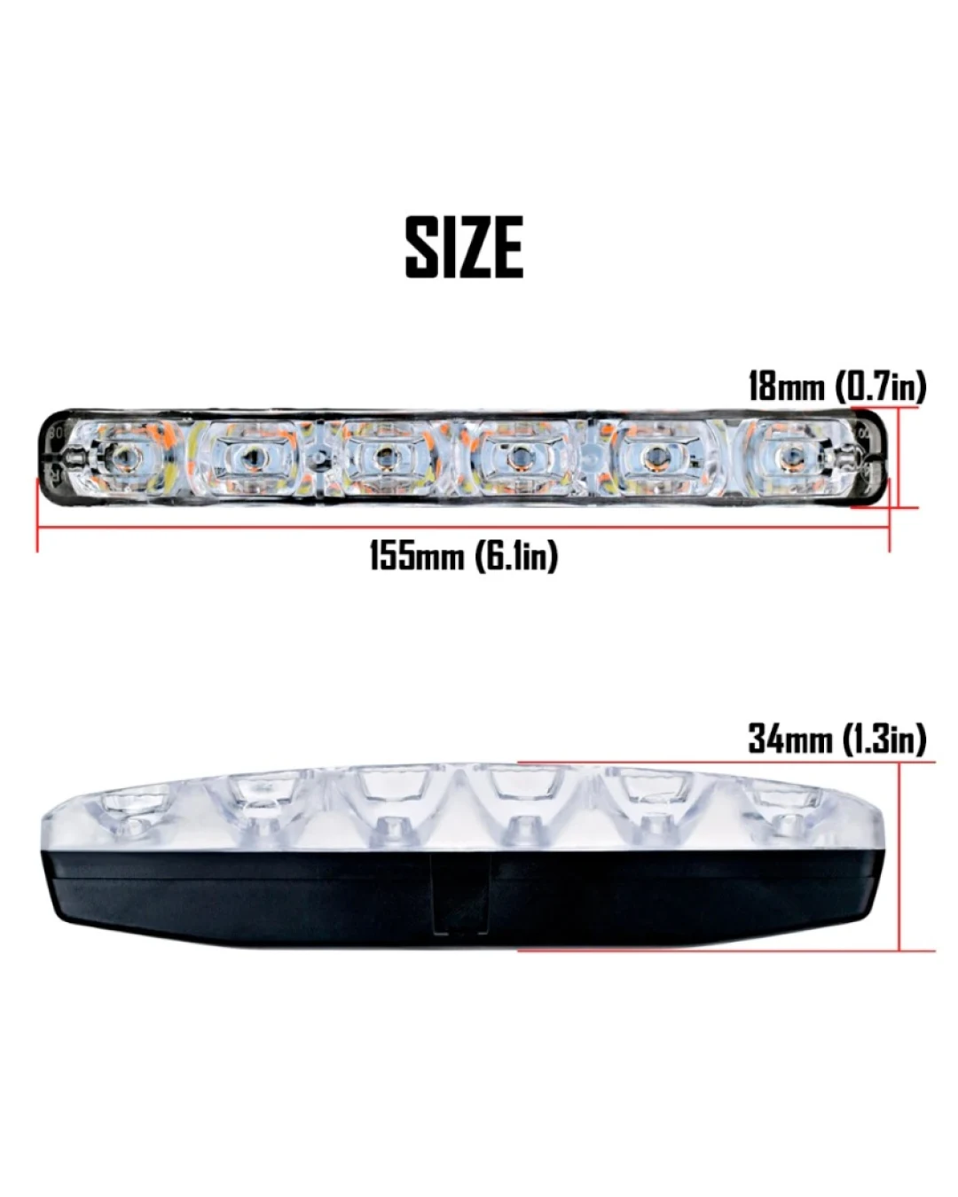 Комплект Предни Мощни 9 Led Лед Диодни Дневни Светлини С Мигач - Функция Динамичен Бягащ Мигач - 12V 36W