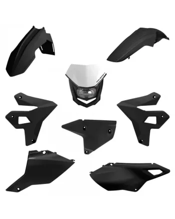 Комплект рестайлинг пластмаси + фар POLISPORT Restyling Kit Suzuki DR-Z400 (2000-24) Black