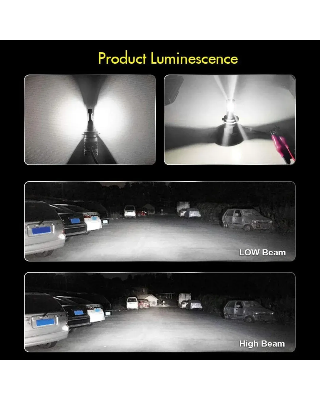 Комплект Умалени Мини LED Диодни Крушки М3 H4 9V 12V 24V 50W 5000lm