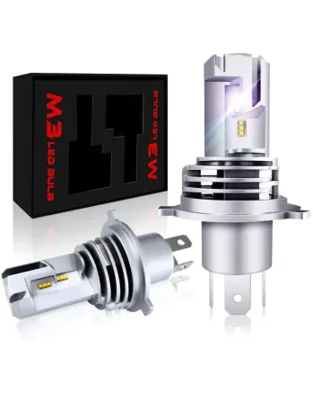 Комплект Умалени Мини LED Диодни Крушки М3 H4 9V 12V 24V 50W 5000lm