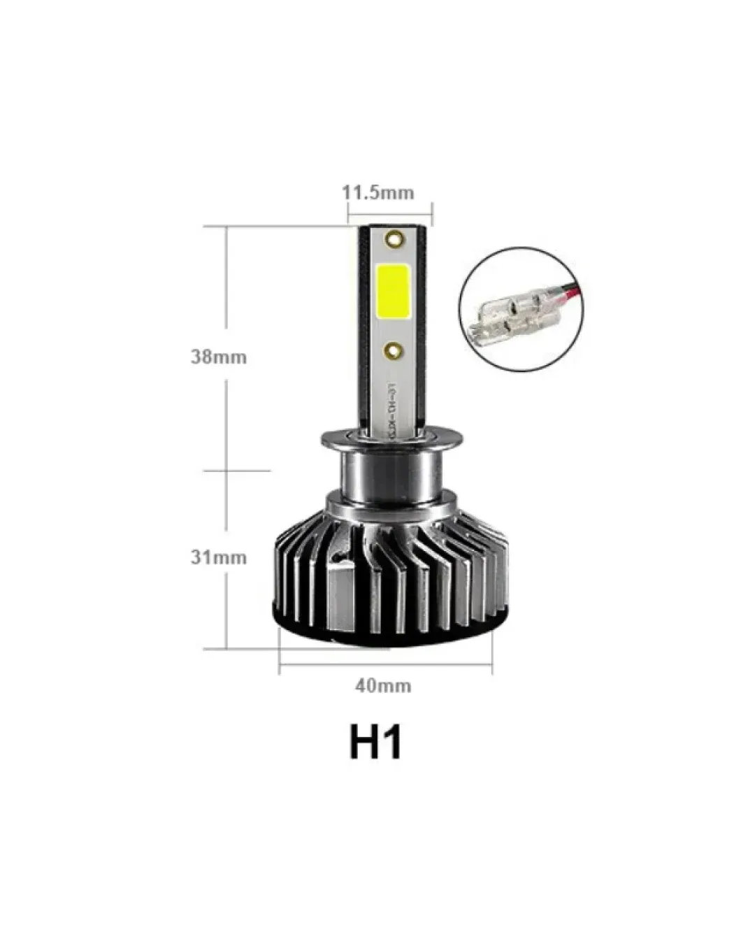 Комплект Умалени Mини LED Крушки H1 12V 24V 72W 10000lm За Фарове Canbus без Грешки