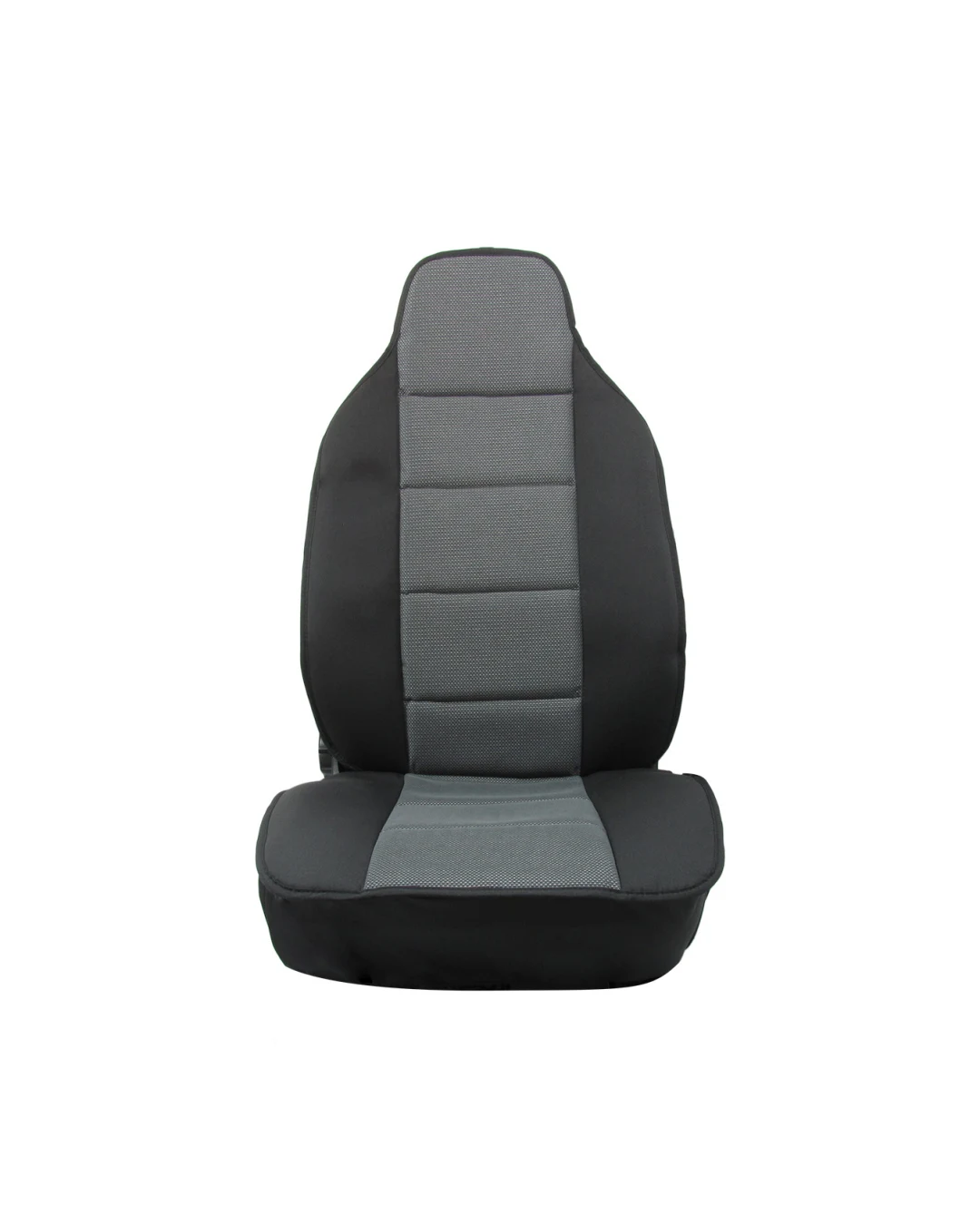 Комплект Универсална Тапицерия Тип Масажор 1+1 за Предни Седалки Лукс Сиво-Черно, Текстил