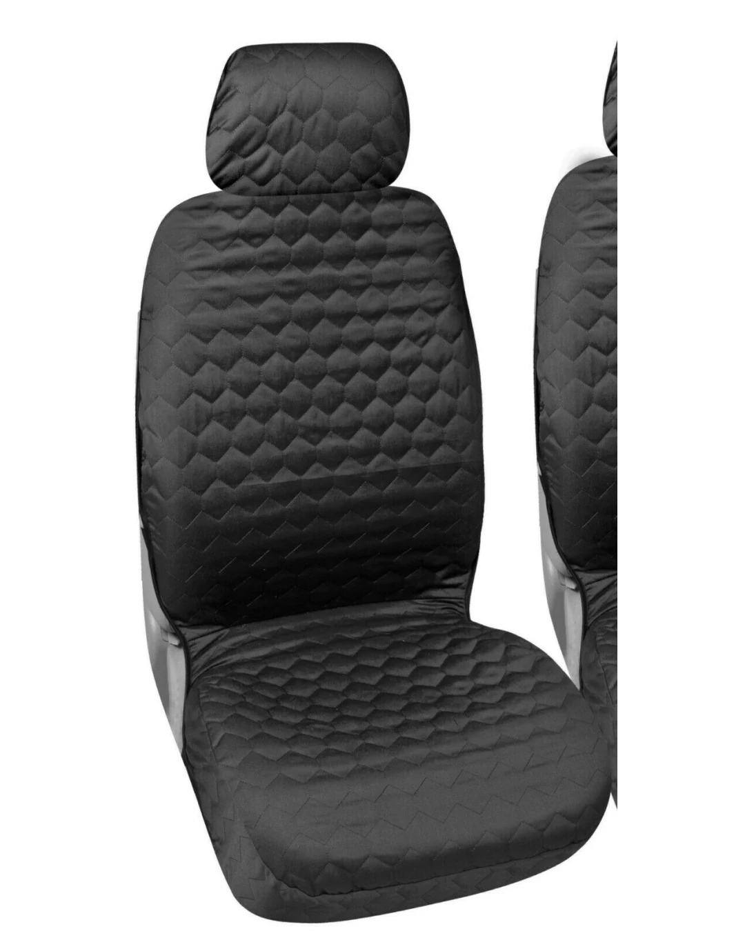 Комплект универсални 2+1 калъфи/тапицерия за бус - мек текстил - черни