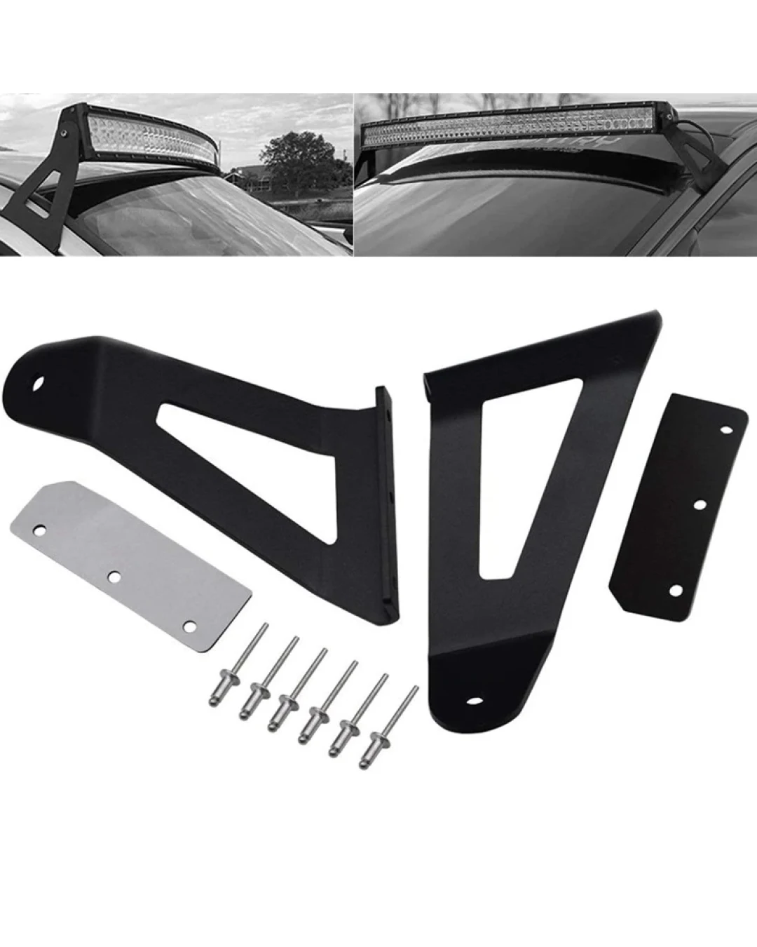 Комплект Универсални Стойки За Led Лед Диоден Бар, Крепежни Скоби, За Монтаж на Предното Стъкло, Захващане под Вратата