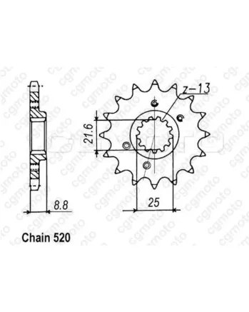 Комплект верига и пиньони REGINA HONDA XR600 RM 91-01