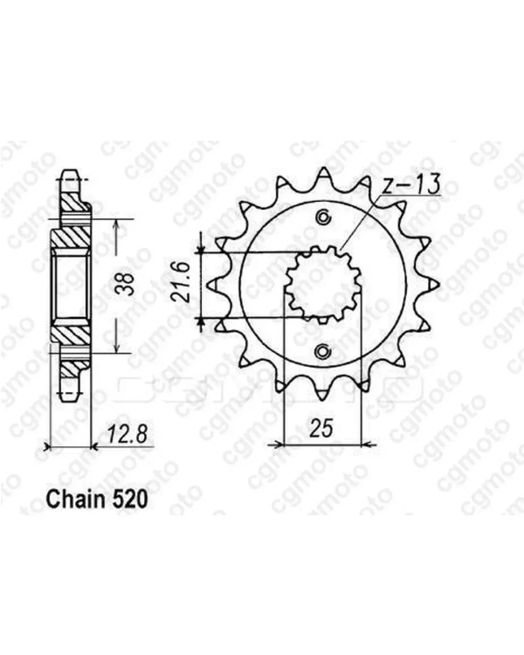 Комплект верига и пиньони REGINA KAWASAKI KLX650R 93-98