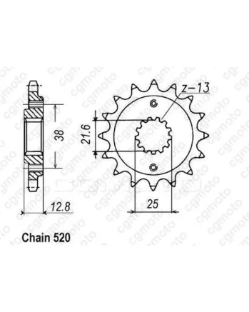 Комплект верига и пиньони REGINA KAWASAKI KLX650R 93-98
