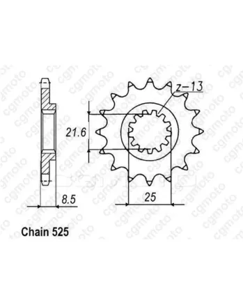 Комплект верига и пиньони REGINA KAWASAKI ZX-10R 04-05
