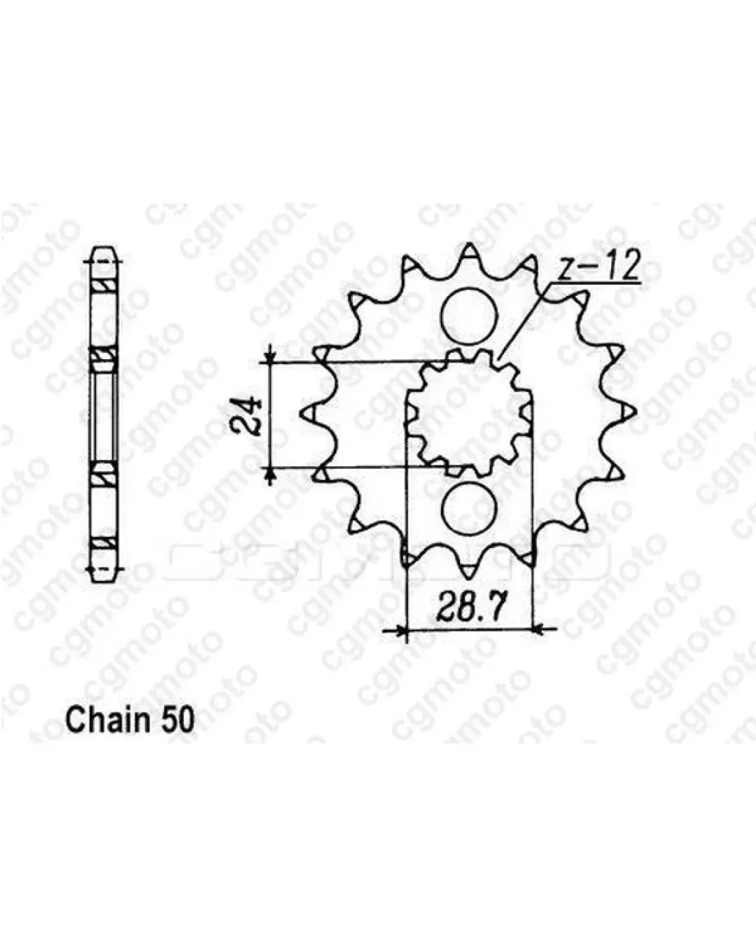 Комплект верига и пиньони REGINA KAWASAKI ZZR1100 98-01