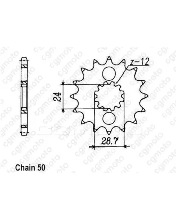 Комплект верига и пиньони REGINA KAWASAKI ZZR1100 98-01