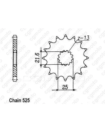 Комплект верига и пиньони REGINA SUZUKI SV650 03-06