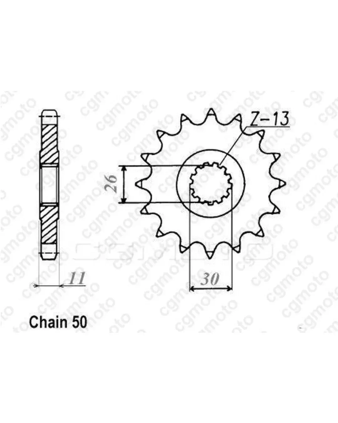 Комплект верига и пиньони REGINA YAMAHA XJR1300 04-06