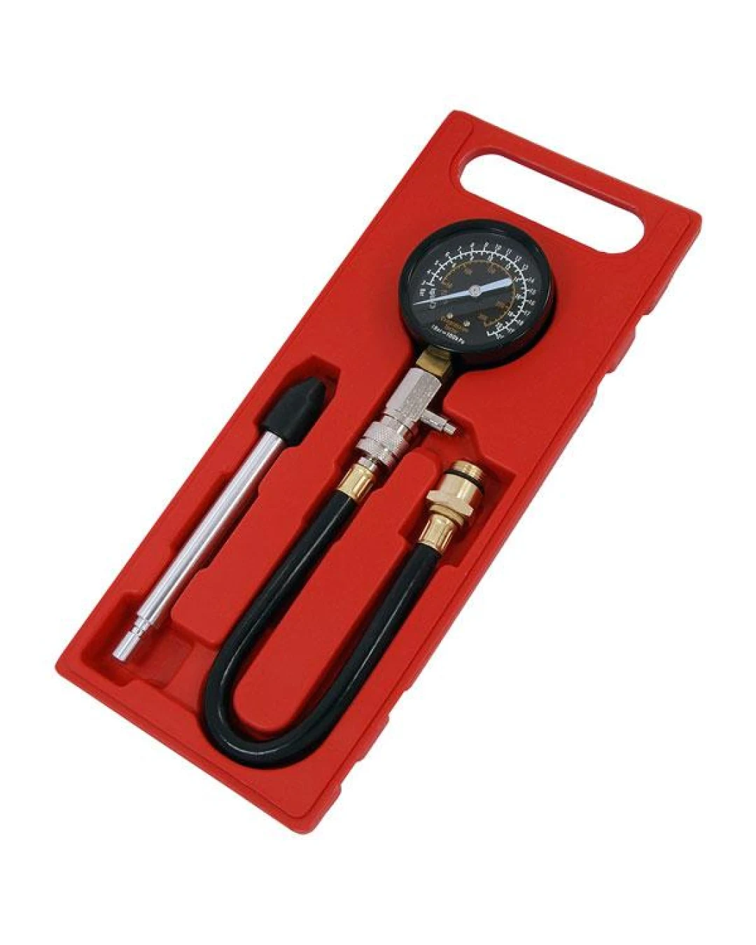 Комплект за измерване на компресия на бензинови двигатели - Neilsen Tools - 0-21 бара
