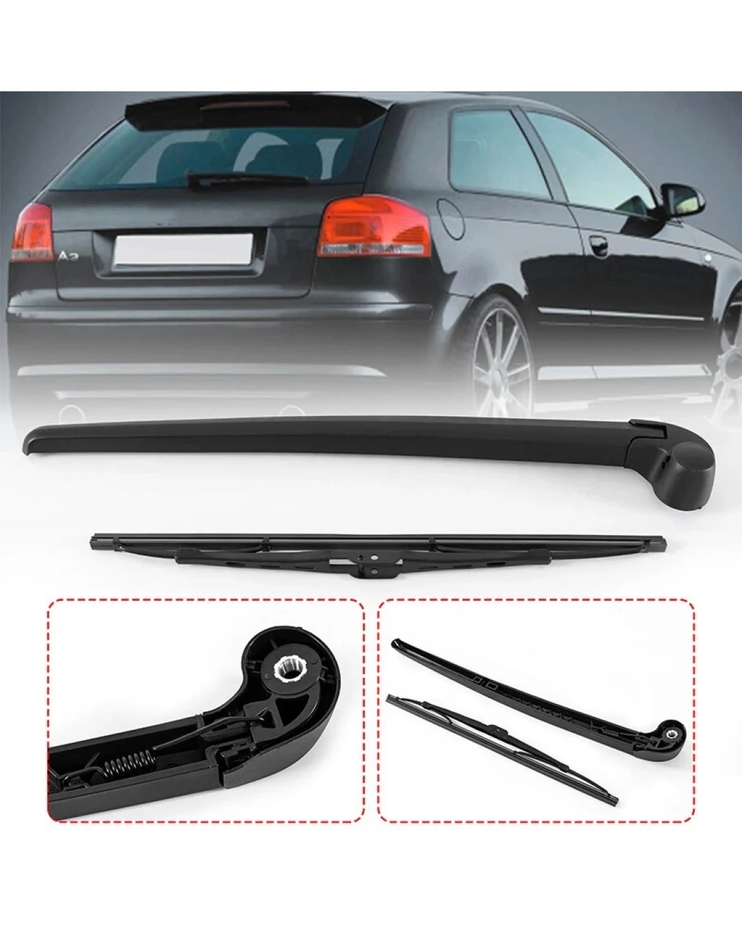 Комплект задна чистачка с рамо и перо 347mm за Audi A3 8P Хечбек, A4 B6, A4 B7