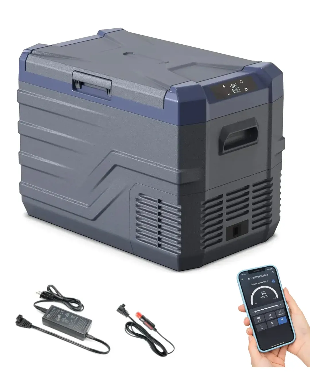 Компресорен преносим хладилник и фризер 35.3L (12V / 24V / 220V)