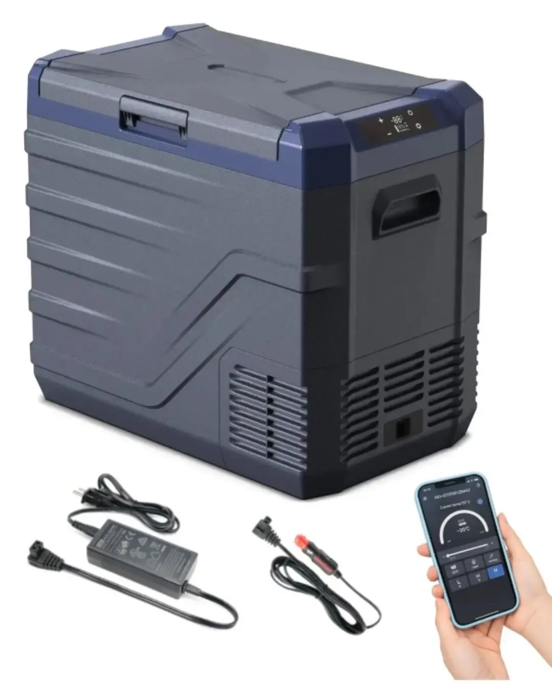 Компресорен преносим хладилник и фризер 43.6L (12V / 24V / 220V)