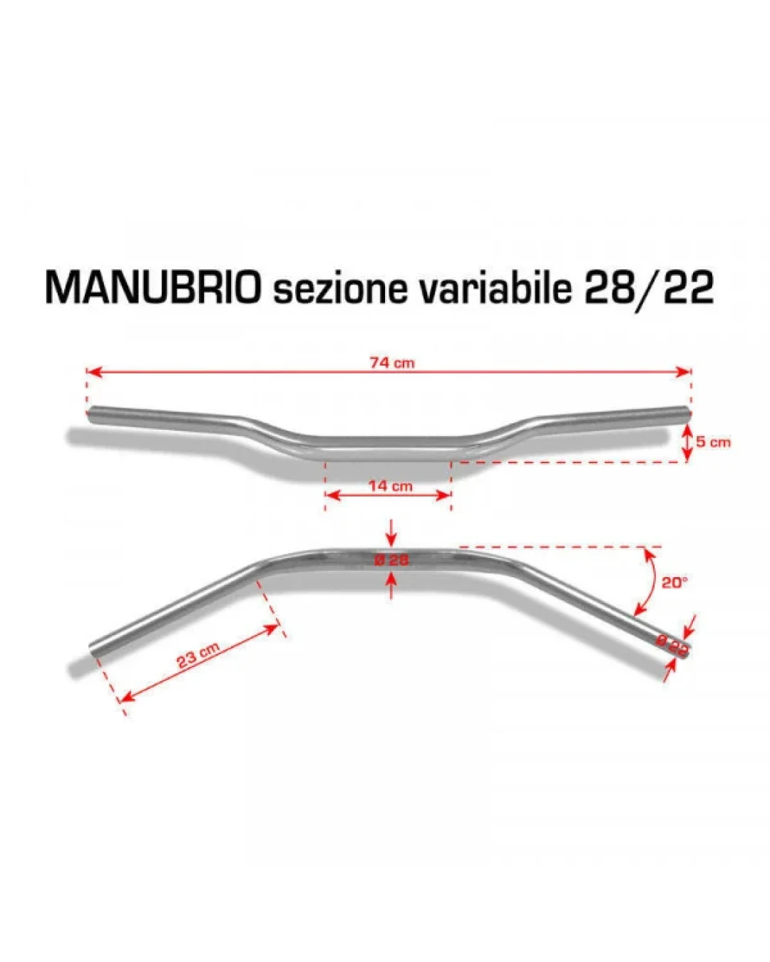 КОРМИЛО BARRACUDA HANDLEBAR 28/22 GOLD