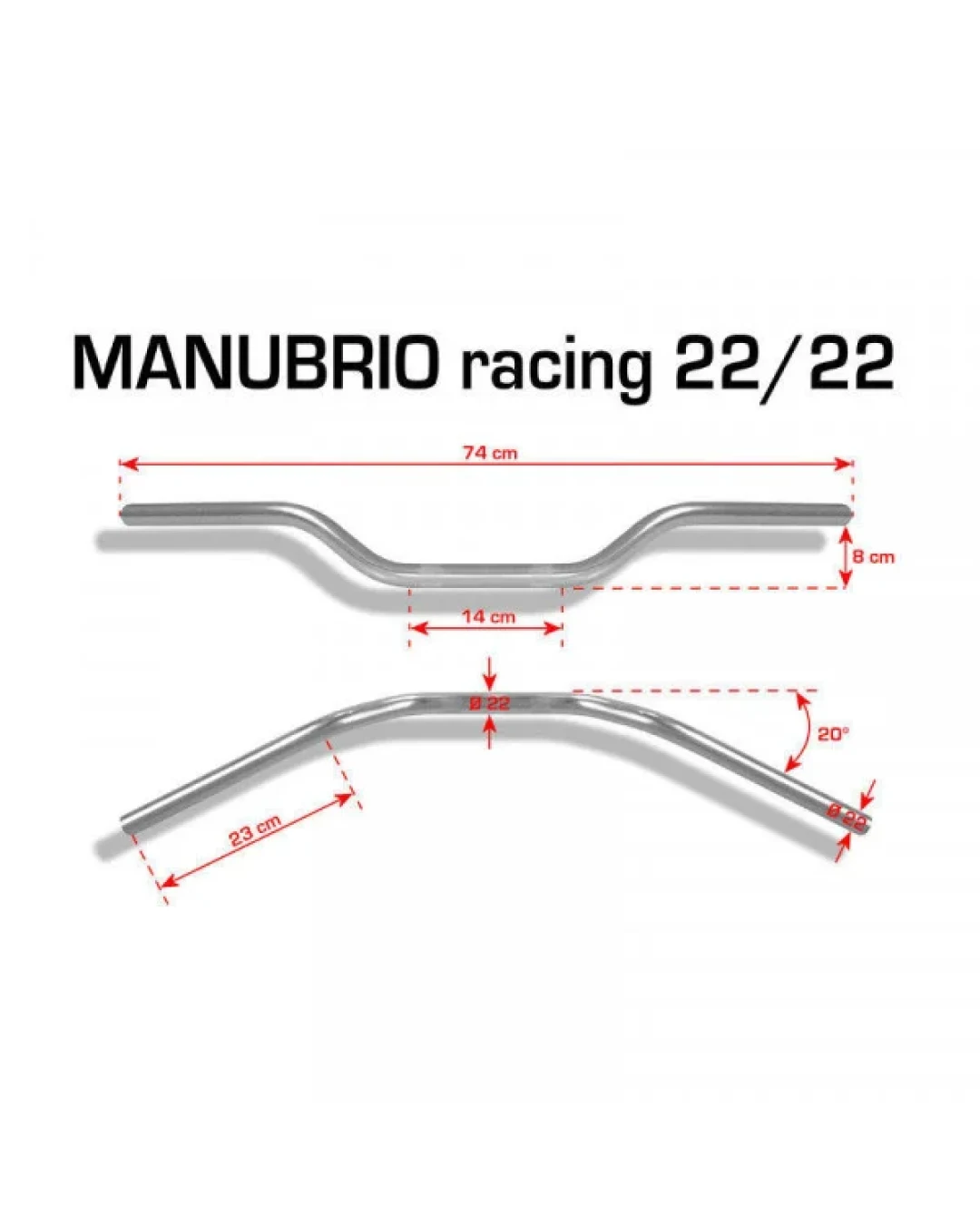КОРМИЛО BARRACUDA HANDLEBAR RACING SILVER