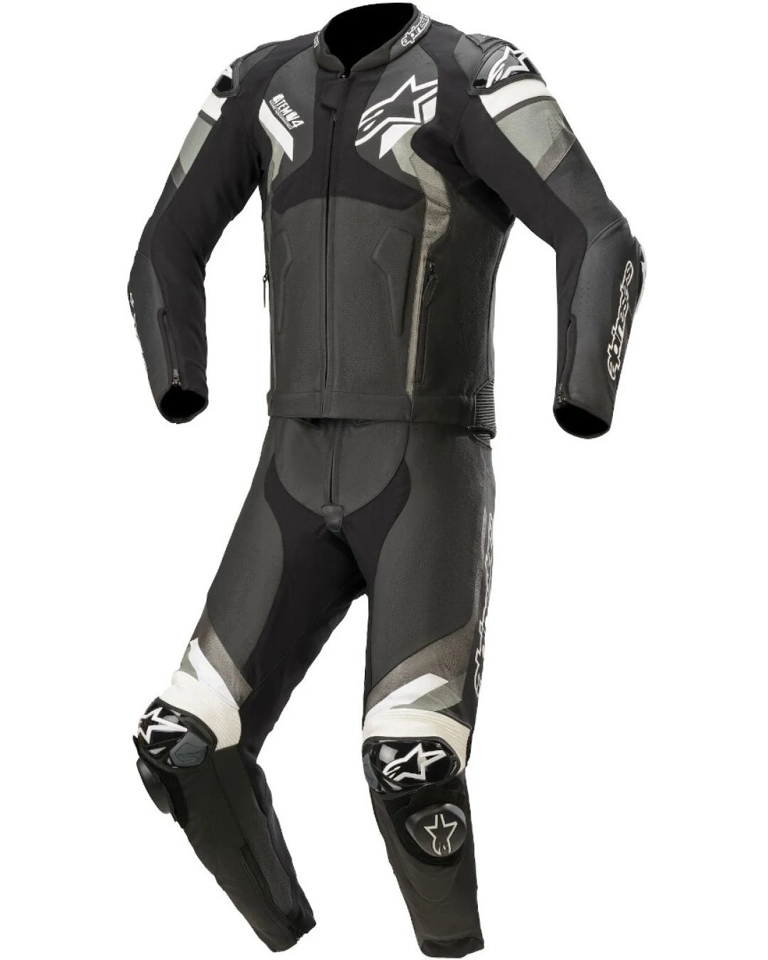 КОЖЕН ЕКИП ALPINESTARS ATEM V4 BLACK/GREY/WHITE 2PC