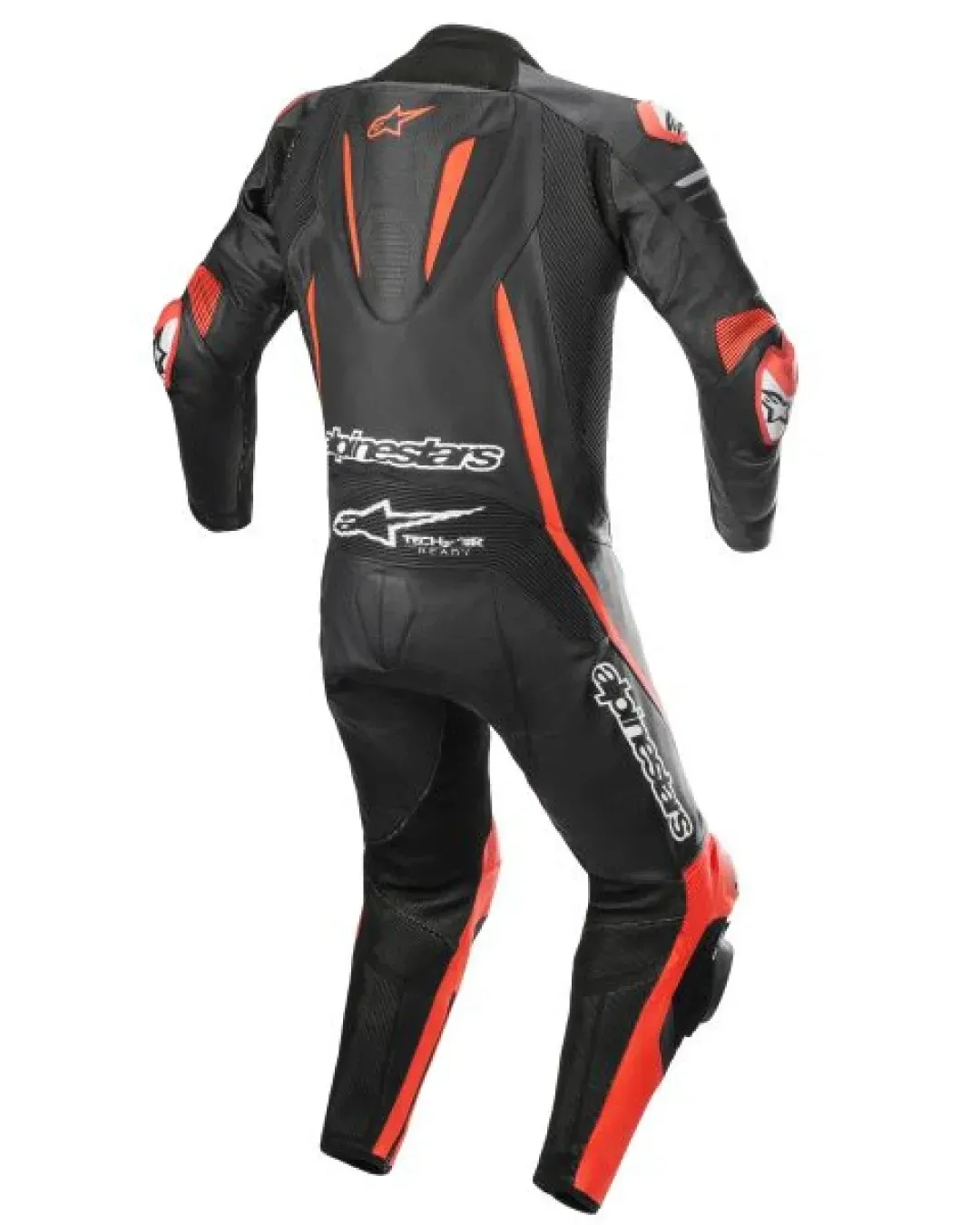 Кожен екип ALPINESTARS FUSION LEATHER BLACK/FLUO RED