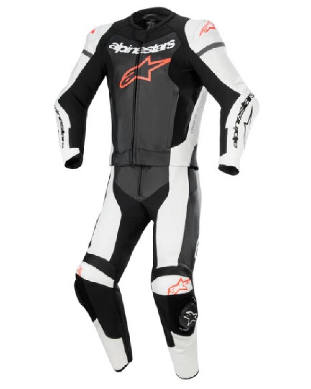 Кожен екип ALPINESTARS GP FORCE LURV 2PC BK/FLUO RED/WH