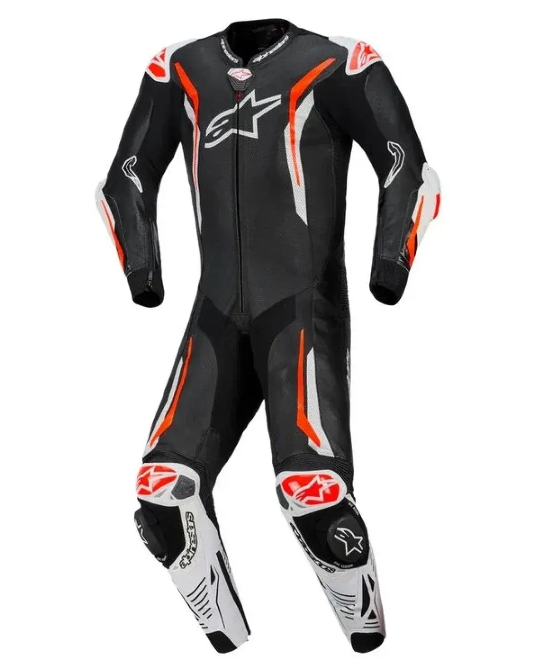 Кожен екип ALPINESTARS GP TECH V5 BLACK/WHITE/FLUO RED