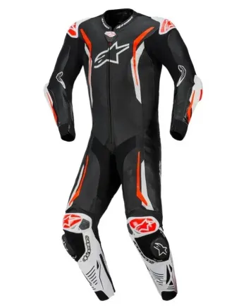 Кожен екип ALPINESTARS GP TECH V5 BLACK/WHITE/FLUO RED