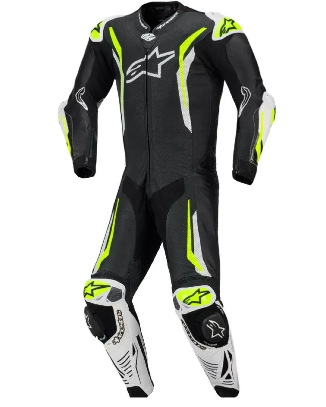 Кожен екип ALPINESTARS GP TECH V5 FLUO BLACK/WHITE/FLUO YELLOW