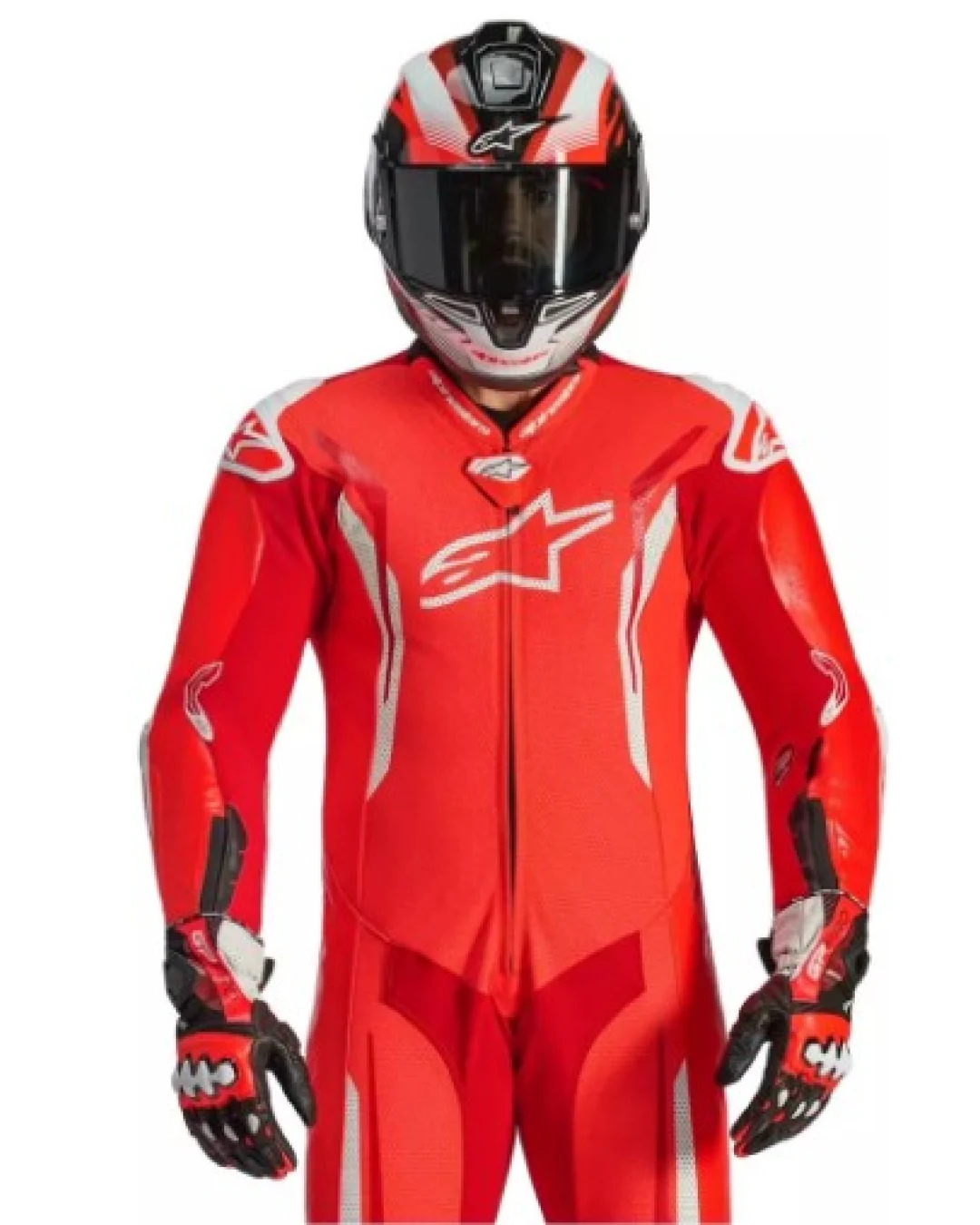 Кожен екип ALPINESTARS GP TECH V5 FLUO RED/WHITE
